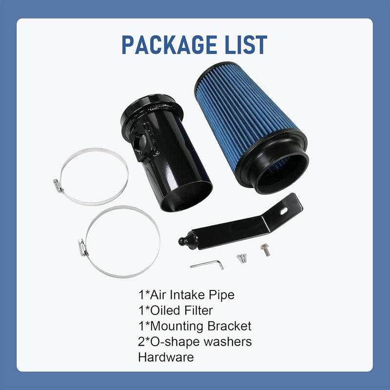 LDMINDA Cold Air Intake Kit 6.4 Diesel Filter System Air Intake Pipe with Oiled Filter Replacement for 2008-2010 Ford F-250 F-350 F-450 Super Duty Power stroke Diesel Engine 6.4L - Image 5